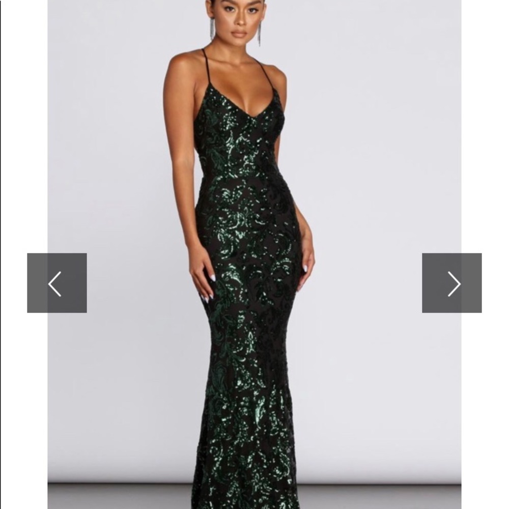 Black sequin dress/gown